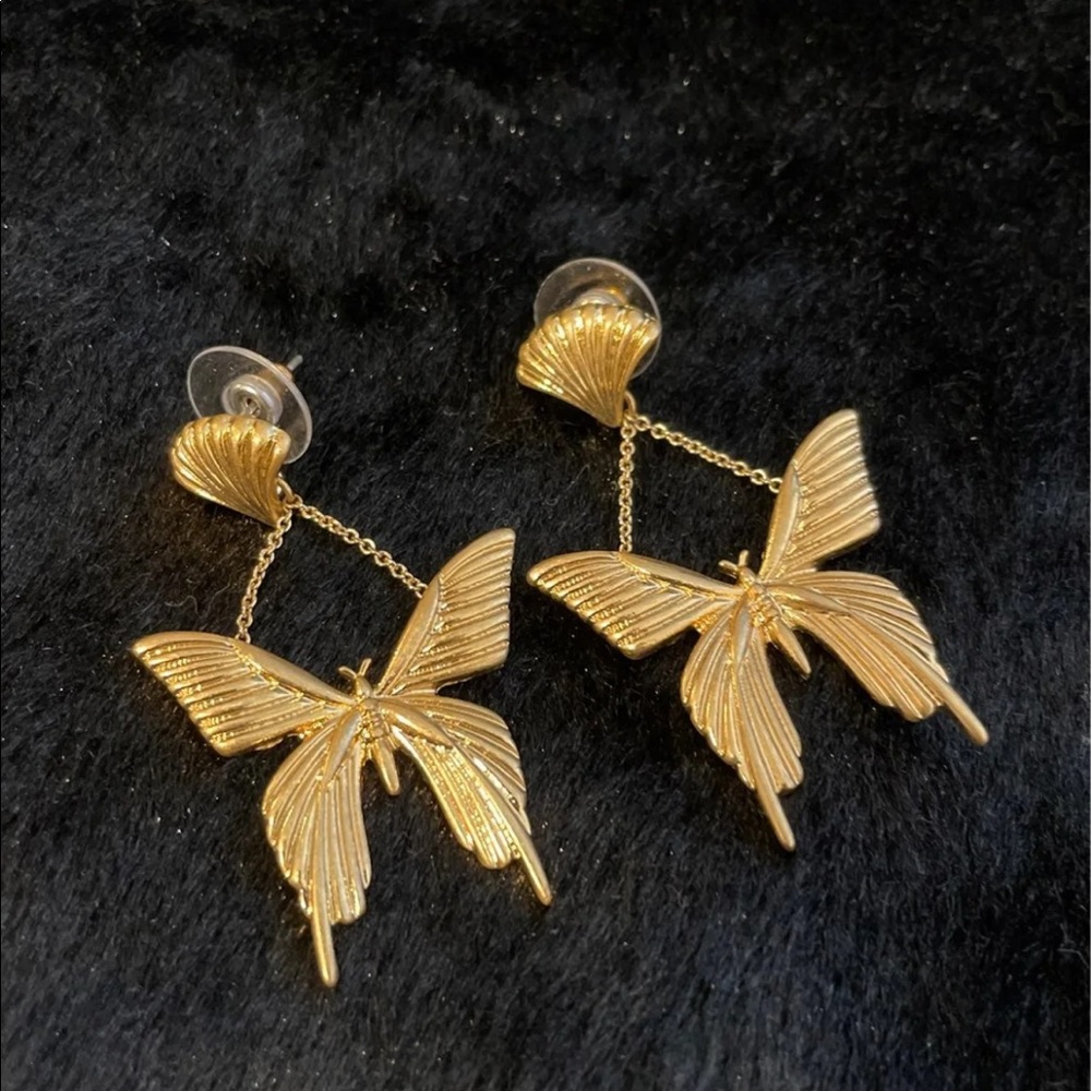 Oscar de la Renta Butterfly Earrings